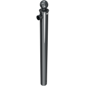 Safety railing / | border railings | Fixed post for border railingsfor casting in concrete | End post for border railings | hot-dip galvanizedand coated (RAL 7016)